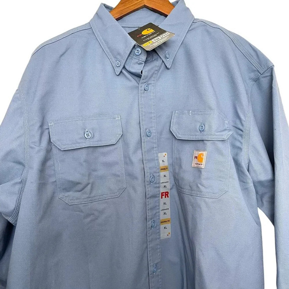Carhartt Flame-Resistant Classic Twill Shirt FR NFPA 2112/CAT 2 Workwear XL NWT - Picture 4 of 8